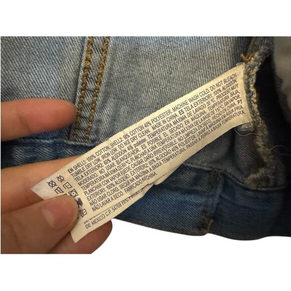 Forever 21 Denim Jacket with Grey Sweatshirt Sleeves Size Small - Picture 6 of 6